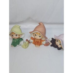 Homco VTG elf figurines set of 3